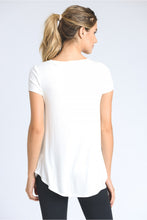 Load image into Gallery viewer, Long Line Deep V-neck Pocket Shirt-White