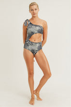 Load image into Gallery viewer, Safari Print Cutout One-Piece Swimsuit