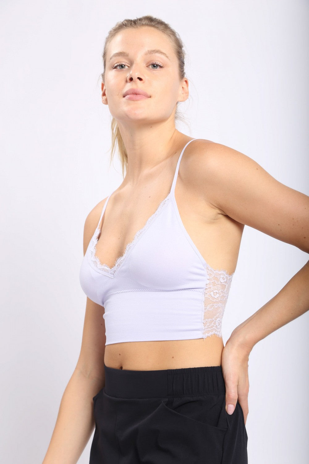 Lace Back Sports Bra with Adjustable Straps – Gusset America