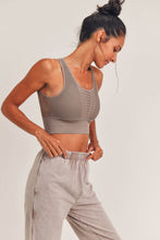 Load image into Gallery viewer, Laser Cut Seamless Sports Bra-Heather