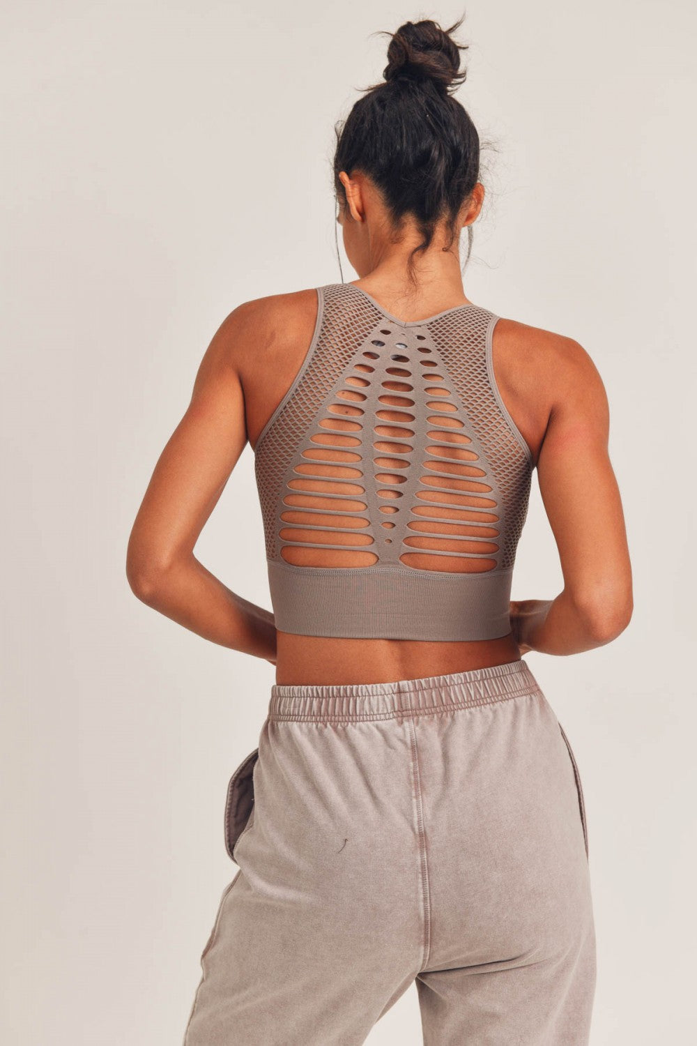 Laser Cut Seamless Sports Bra-Heather – Gusset America