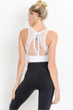 Load image into Gallery viewer, Laser Cut Seamless Sports Bra-White