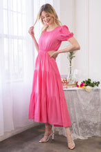 Load image into Gallery viewer, Asymmetrical Waist Cut Out Midi Dress