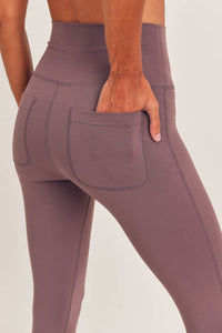 Tapered Band Solid Leggings