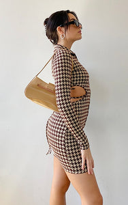 Houndstooth Mini Dress
