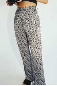 Printed Satin Long Pants