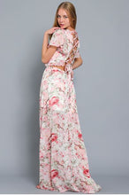 Load image into Gallery viewer, Short Sleeve Ruffle Neck Cut Out Waisted Maxi Dress
