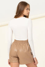 Load image into Gallery viewer, Perfect Company Keyhole Long Sleeve Crop Top
