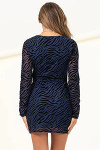 Frisky Love Zebra Print Cutout Mini Dress