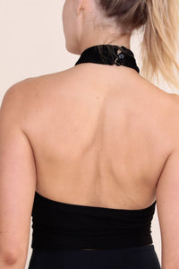Ribbed Crisscross Halter Top