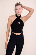 Load image into Gallery viewer, Ribbed Crisscross Halter Top
