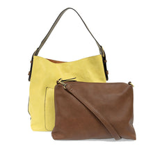 Load image into Gallery viewer, Classic Hobo Handbag-Lemon/Coffee