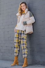 Load image into Gallery viewer, Plaid Washed Tie Waisted Straight Legs Pants