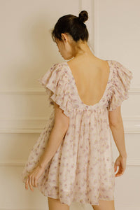 Roses Print Babydoll Mini Dress