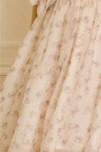 Roses Print Babydoll Mini Dress