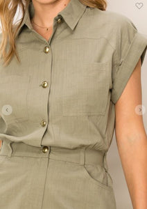 Sheer Attitude Button-Front Romper