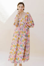Load image into Gallery viewer, Multi-Color Roses Midi Baby Doll Dress