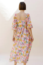 Load image into Gallery viewer, Multi-Color Roses Midi Baby Doll Dress
