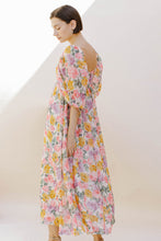Load image into Gallery viewer, Multi-Color Roses Midi Baby Doll Dress
