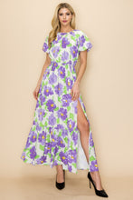 Load image into Gallery viewer, Floral Print Short Sleeve Maxi Dress